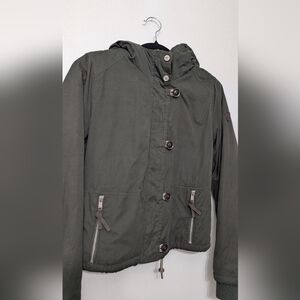 Only Women's Olive Hooded Field Jacket